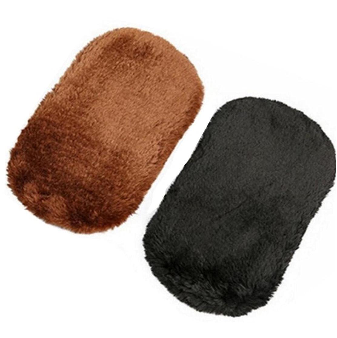 Ruluti 2pcs Shoeshine Cloth Plush Shoe Cleaning Cloth Polishing Cleaning Gloves Leatherware Cleaner Leather Care Tool for Boot Care