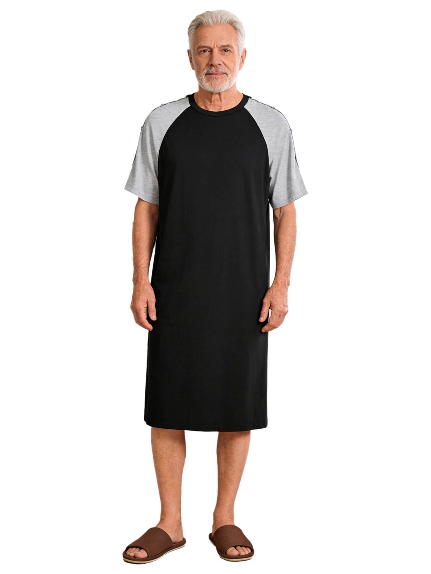Camisa de dormir unisex para postoperatorio y cuidado en el hogar iiniim 7