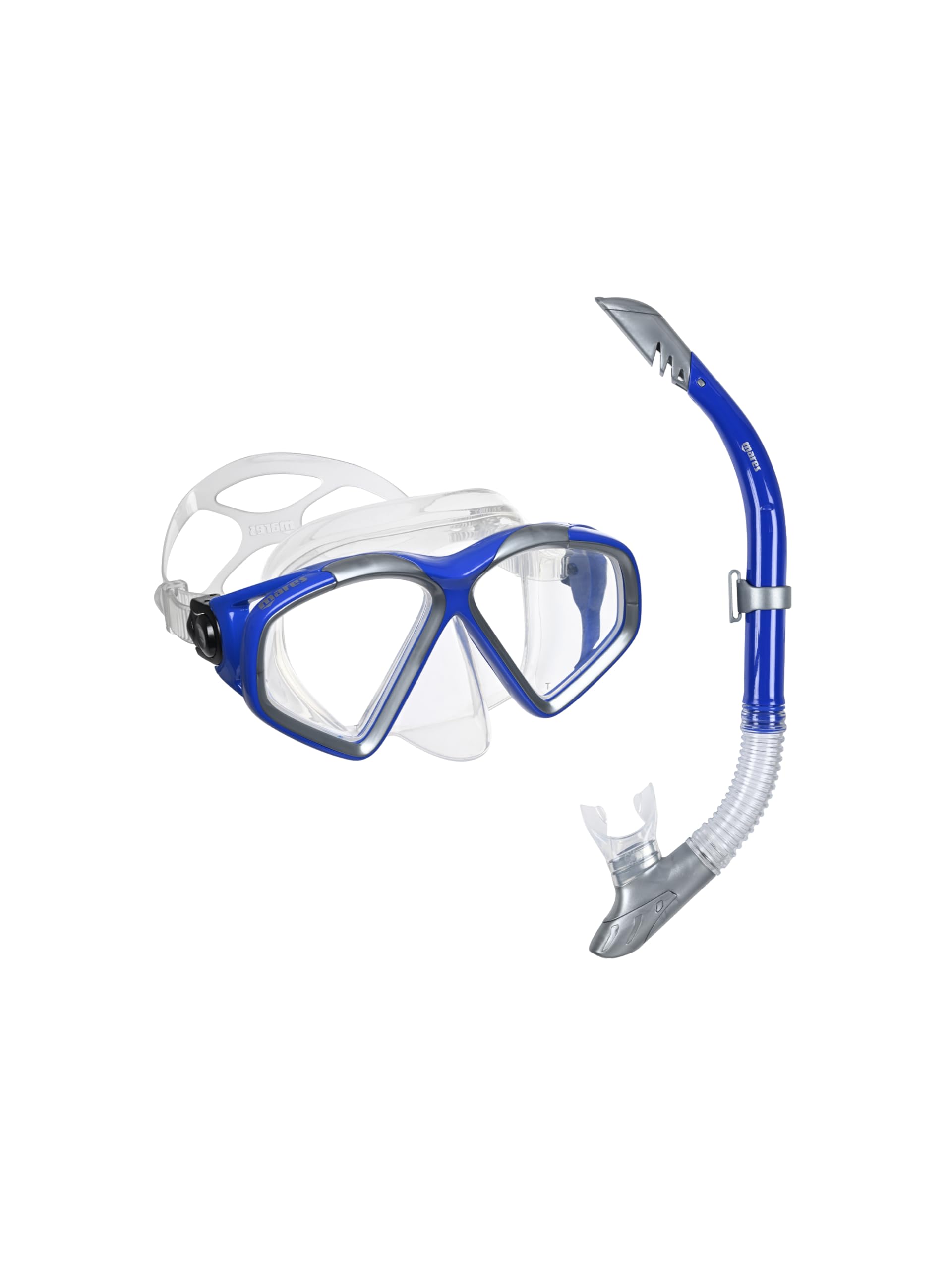 Mares Combo Cozumel Splash - Kit de máscara de Tubo para Adultos, Vidrio Templado, Snorkel semiDry, válvula de Purga