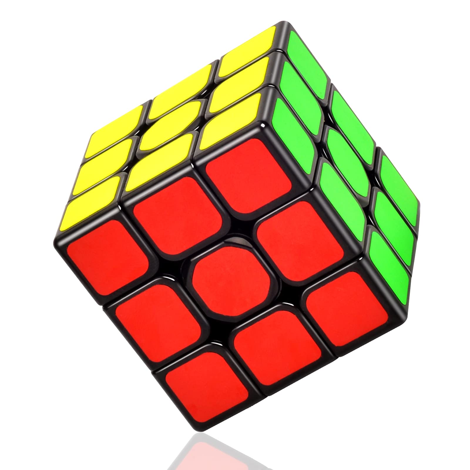 TOYESS Speed Puzzle Cube 3x3, Smooth Magic Cube 3x3x3, 3D Puzzle Toy Gift Packing for Kids & Adults, Black