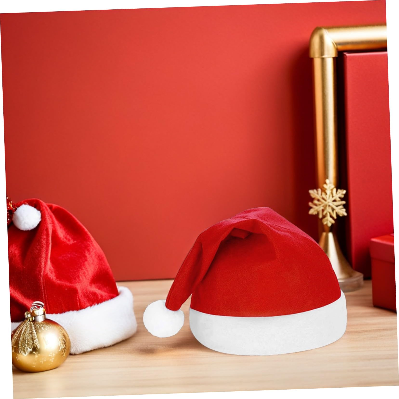 25 Stück Teiliges Weihnachtsmützen- Leichte Faltbare Santa Hüte für Erwachsene und Vielseitige Weihnachtskopfaccessoires für Party Foto-requisite und Festliche Feiern