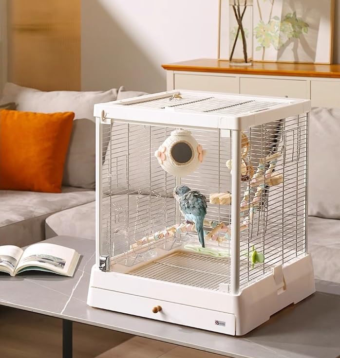 Amazon | 鳥かご 鳥 ケージ 鳥籠 金属鳥かご強化ガラス鳥飛行