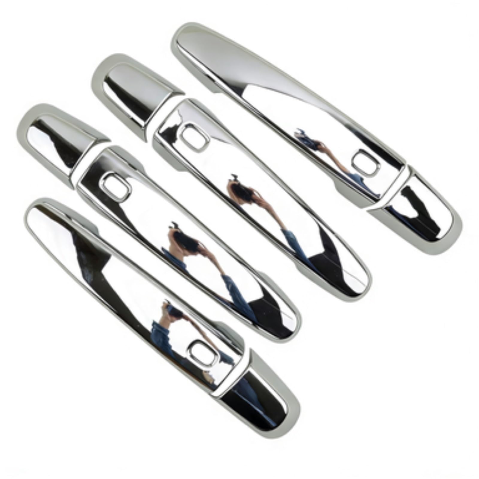 DSPOLIMV Outer Door Handle Cap Compatible with Chevy for Impala 2014-2020 for Equinox 2018-2022 1 Set Chrome Silver ABS Car Door Handle Cover Trim Cap Decor