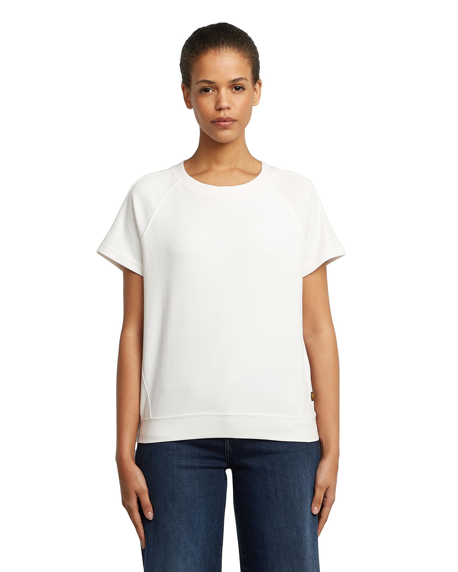 G-STAR 8719965012981 Raglan Top, White (Milk D24512-d976-111), S