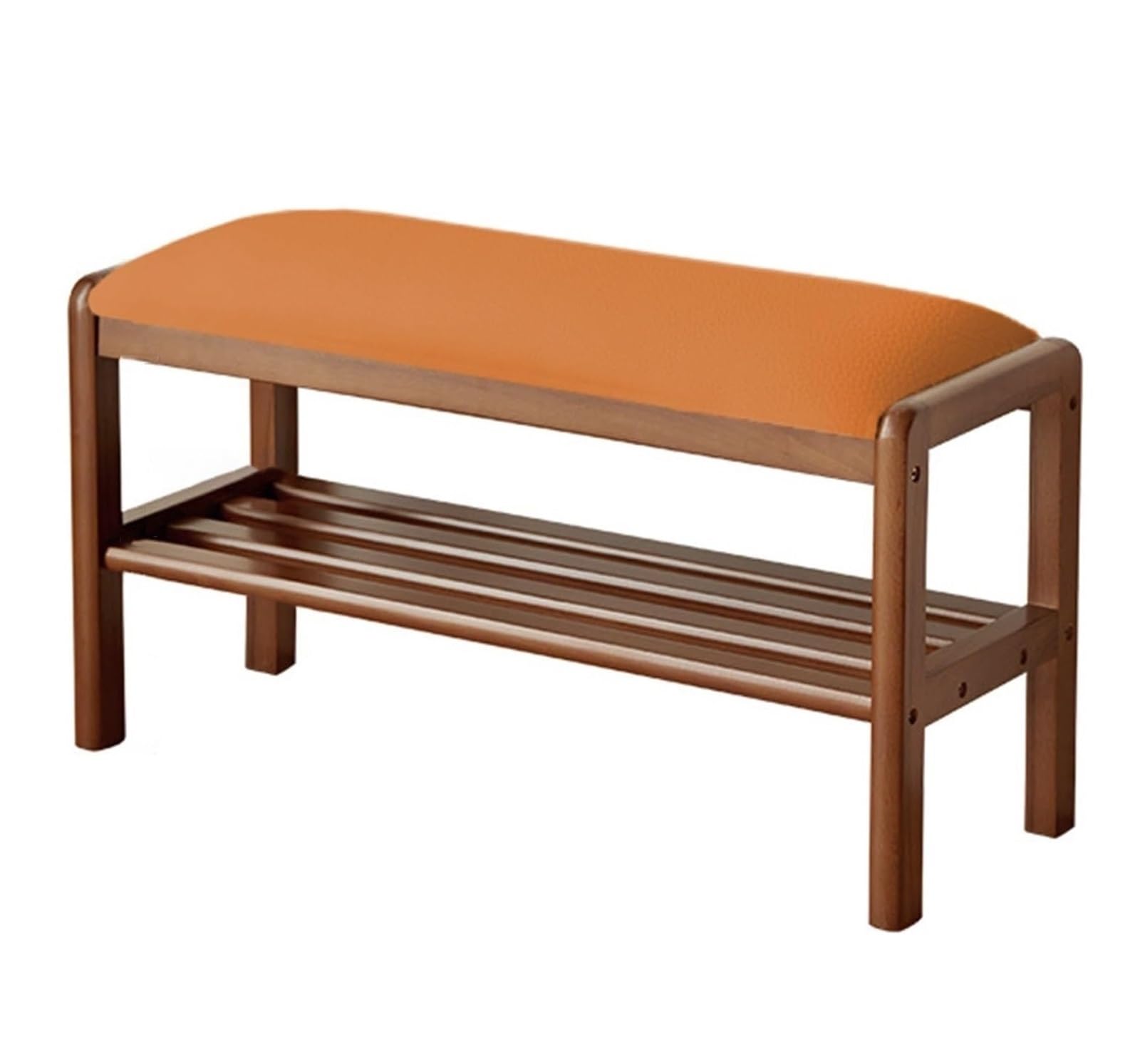 KLGFBDC Solid Wood Shoe Bench with Storage Shelf - Entryway Shoe Rack for Hallways and Living Rooms - Stylish and Functional Storage Solution