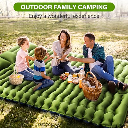 Yuzonc GREEN-DOUBLE-1 Sleeping Pad - Self Inflating 4 Inch Extra-Thick thumb #7