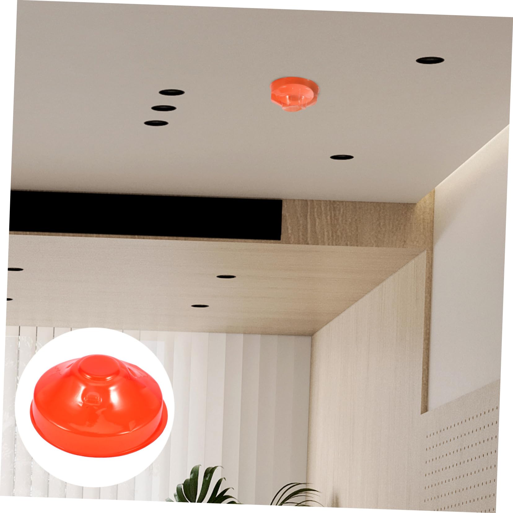 TOPBATHY Cubierta Protectora del Detector De Humo Alarma Co Protección para Detectores De Humo Cubierta para Detectores De Humo Guardia del Detector De Humo Rojo 2 Piezas X 4