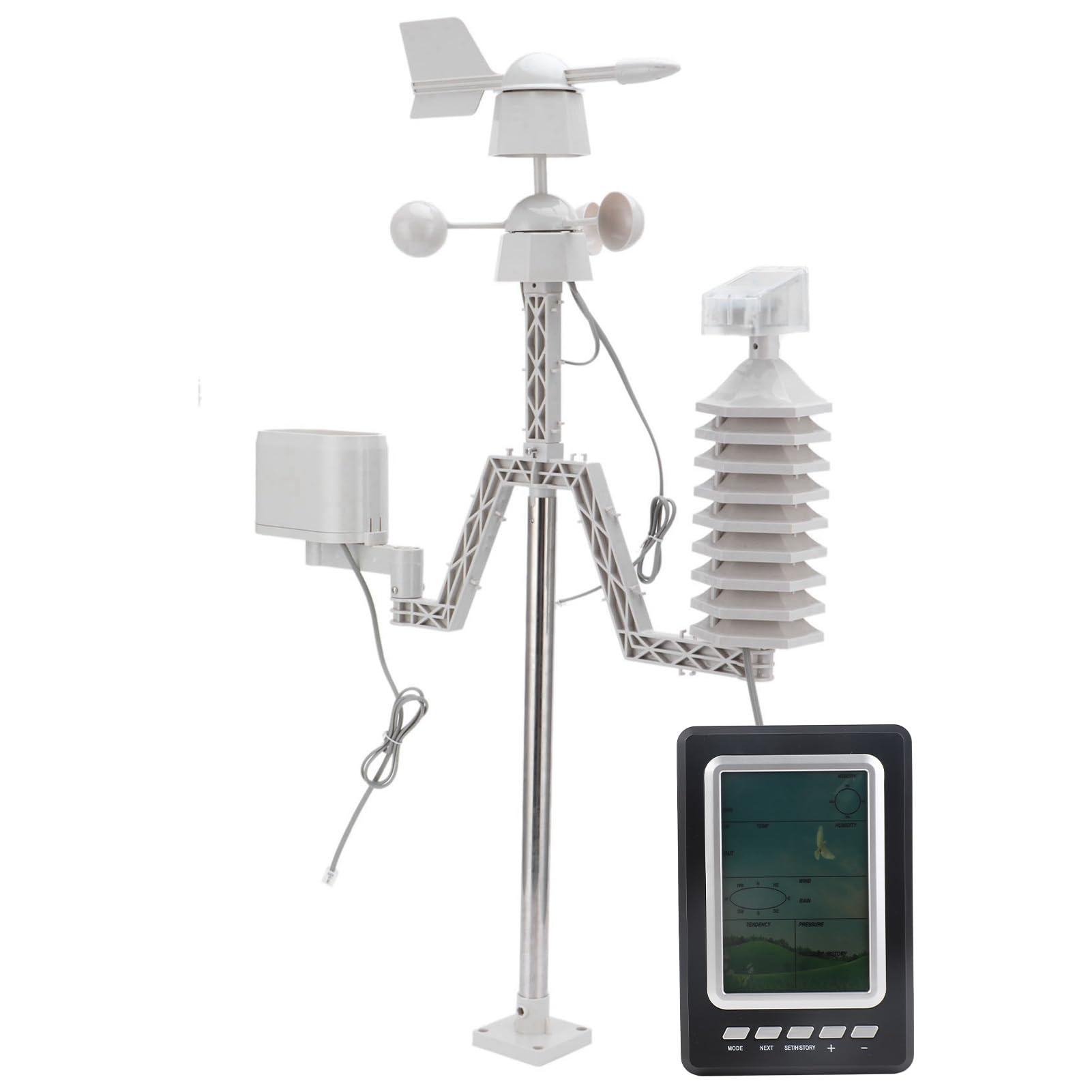 Stazione di Previsioni Meteorologiche LCD Retroilluminato con Sensore Wireless per gli Appassionati di Strumenti Meteorologici
