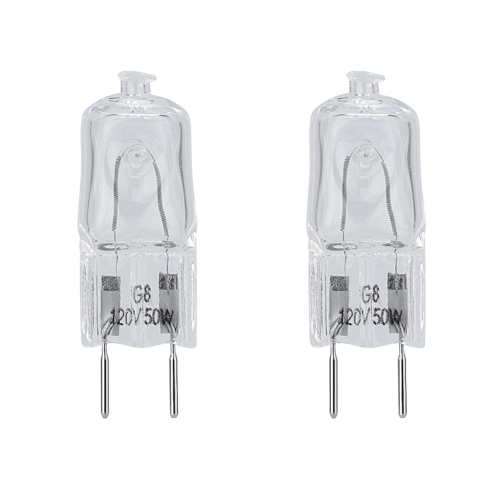 Microwave Oven Bulb - G8/50W/120V Halogen Bulb Lamp, Used for GE's Ultra Range Microwave Range Hood, Kitchen Stove Light Surface Bulb, Replacing WB08X10057 WB08X10051 (2 Pieces)
