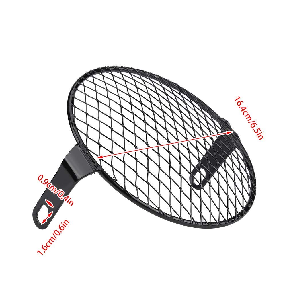 TOPINCN Grille De Phare Moto Chrome 20,32 Cm - Protection Phare Diamant Universelle Pour Moto Custom