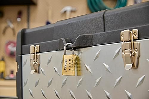 Miniatura 5 de BRINKS - Candado de latón macizo con 4 esferas de 1.181 in - Cromado con grillete de acero endurecido, paquete de 2