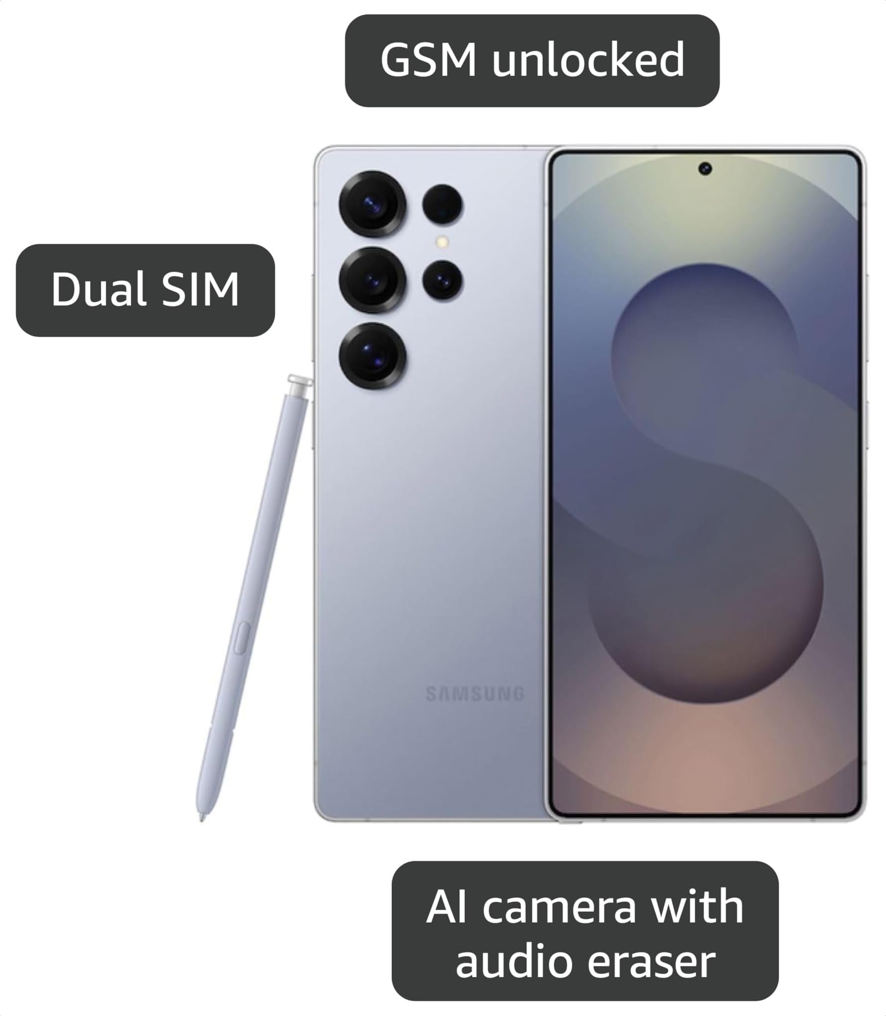 Amazon.com: SAMSUNG Galaxy S25 Ultra SM-S938B/DS 512GB 12GB RAM AI