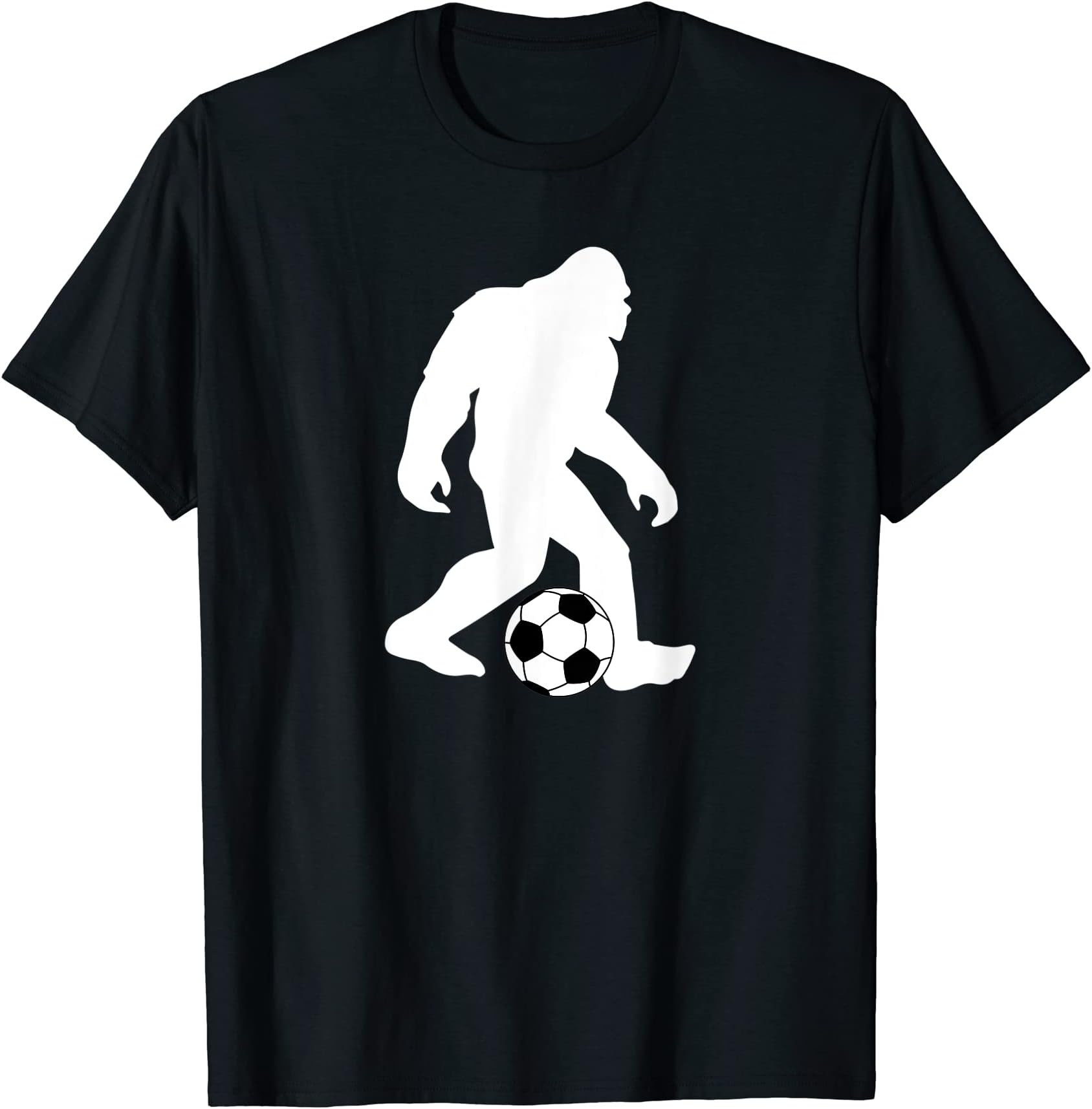 Bigfoot Playing Soccer Funny T-Shirt For Soccer Players T-Shirt