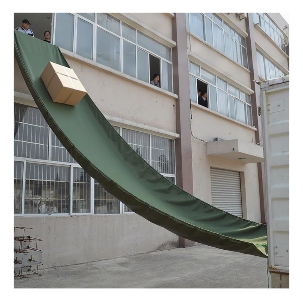 LWJSOCP Heavy Duty Canvas Cargo Chute - 55 lbs Capacity, Wear-Resistant Tarpaulin for Temporary Unloading at Construction Sites, Warehouses - 1.5x6m Handling Slide