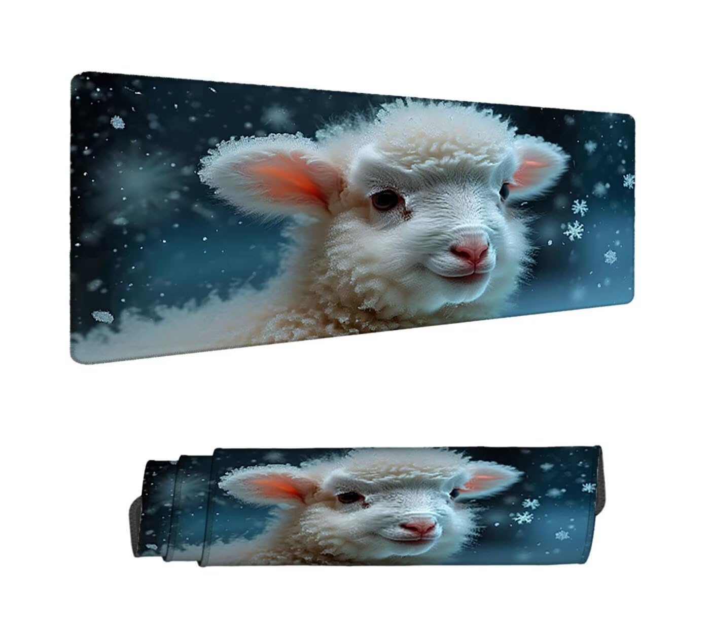 Podkładka pod mysz do gier XXL 1000 x 500 x 3 mm, duża owcza podkładka pod mysz do gier XXL z wodoodporną gumą antypoślizgowa, podkładka pod mysz ze zwierzętami pod ręką biurko zszyta podkładka pod