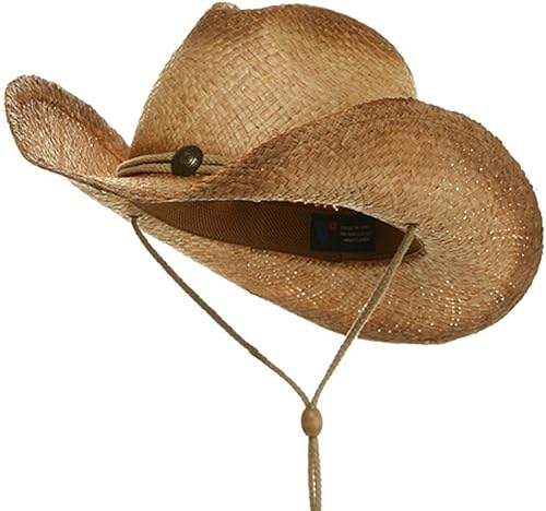 Gorra de vaquero de paja MG Tea Stained