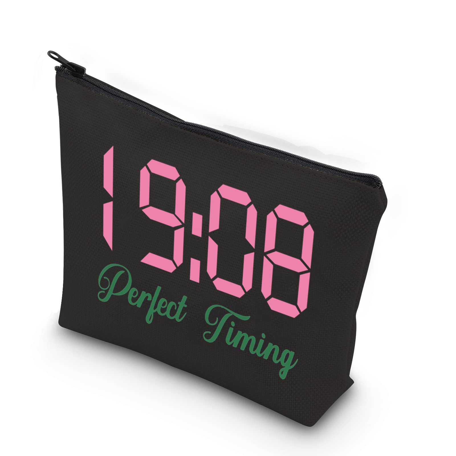 WCGXKOSorority Gift Sorority Cosmetic Bag Merchandis (Perfect Timing08 black)