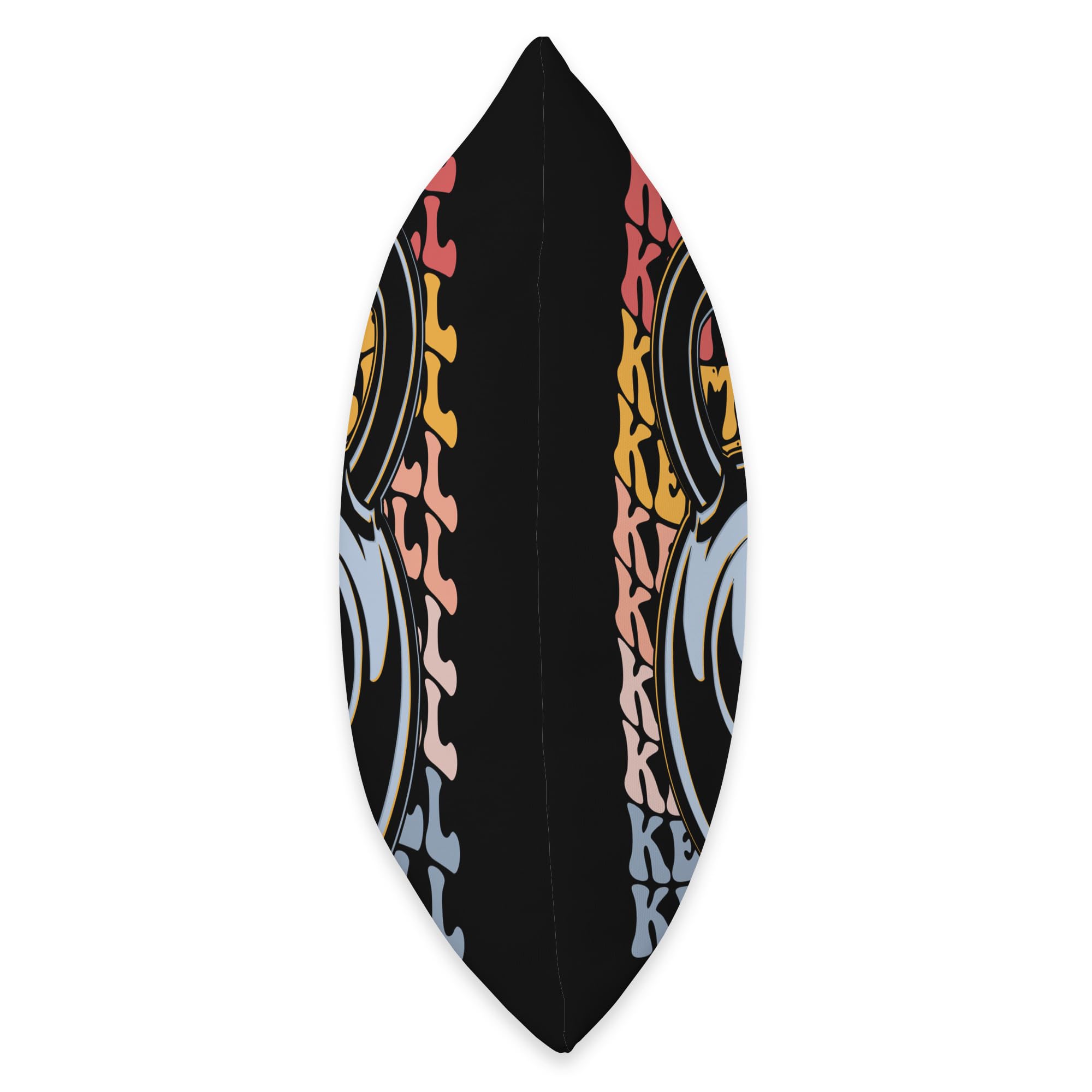 Kettlebell Lifting Workout Gifts Kettlebell Groovy Lifting Workout Throw Pillow, 18x18, Multicolor