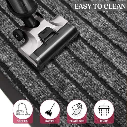 Long Hallways Runners 80 x 300 cm, Grey - Heavy Duty Dirt Trapper Barrier Mat Waterproof Strong PVC Rubber Backing Anti Slip Floor Mat - Cosy Home Interiors Long Hallways Runners 80 x 300 cm, Grey - Heavy Duty Dirt Trapper Barrier Mat Waterproof Strong PVC Rubber Backing Anti Slip Floor Mat - Image 2
