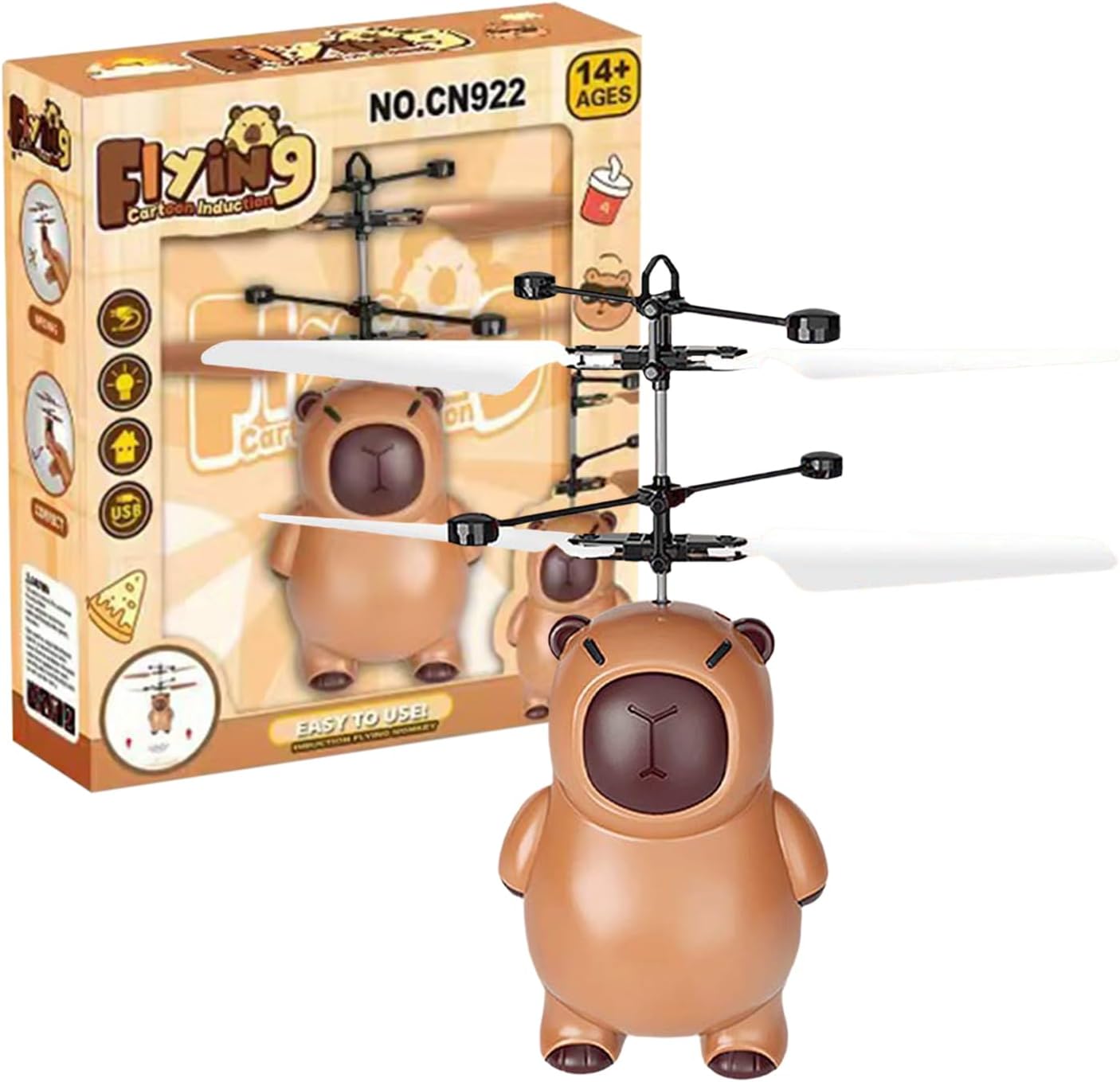 Flying Toy for Kids,Cute Capybara Shaped Figure Airplane | Flying Figure Toy,for Kids Children Boys Girls Indoor Outdoor Park Backyard Christmas