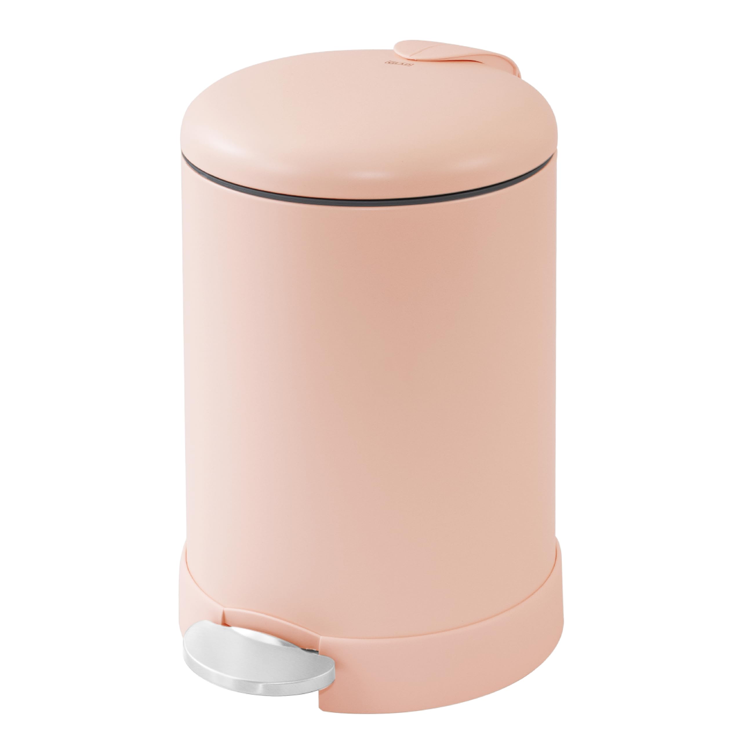 Glad Small Trash Can 1 2 Gallon Round Stainless Steel Garbage Bin with Soft Close Lid Step Foot