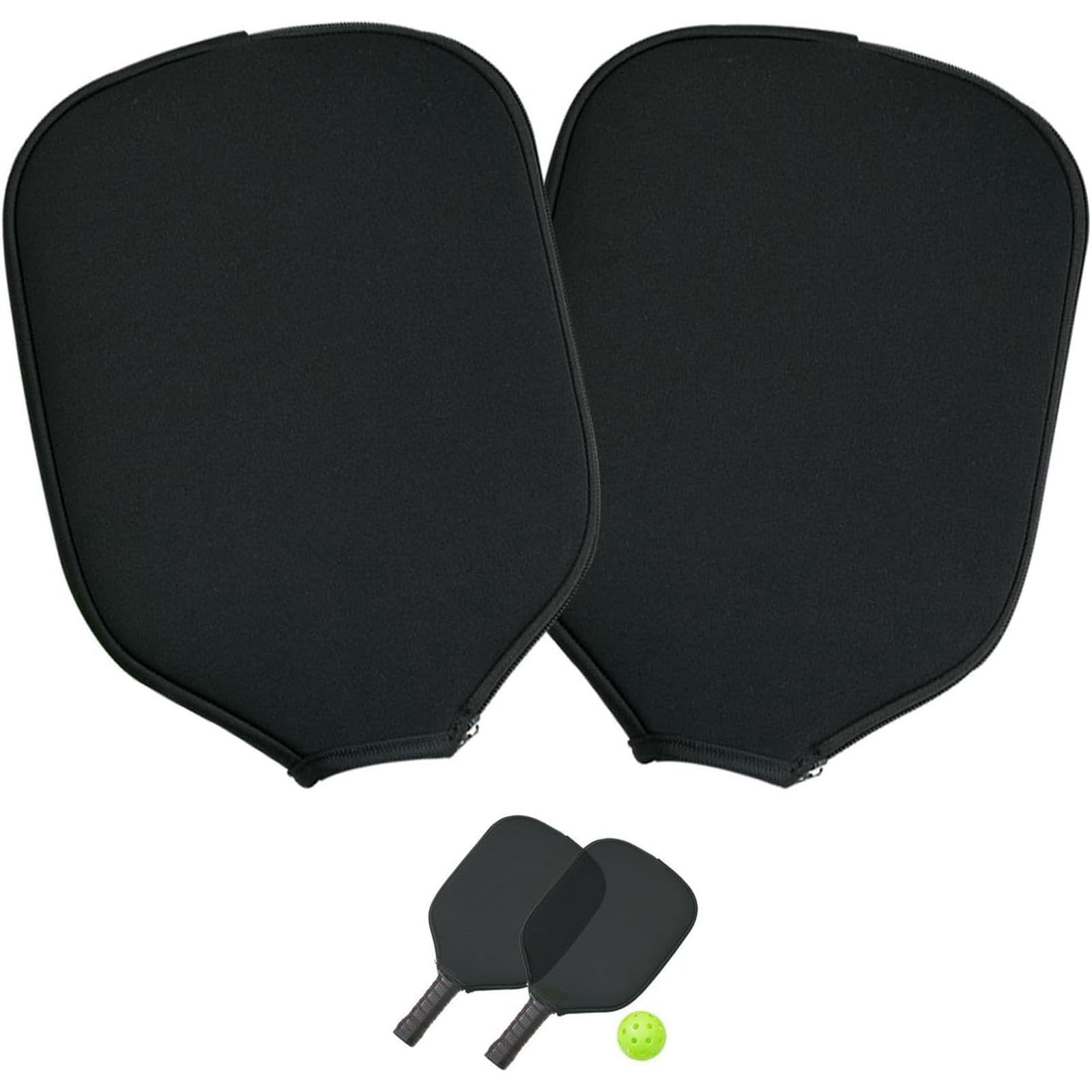 2 Pezzi Copertura Racchetta Pickleball Protettivo Neoprene Borsa Impermeabile Antipolvere con Cerniera Facile Da Riporre Adatta per Allenamento