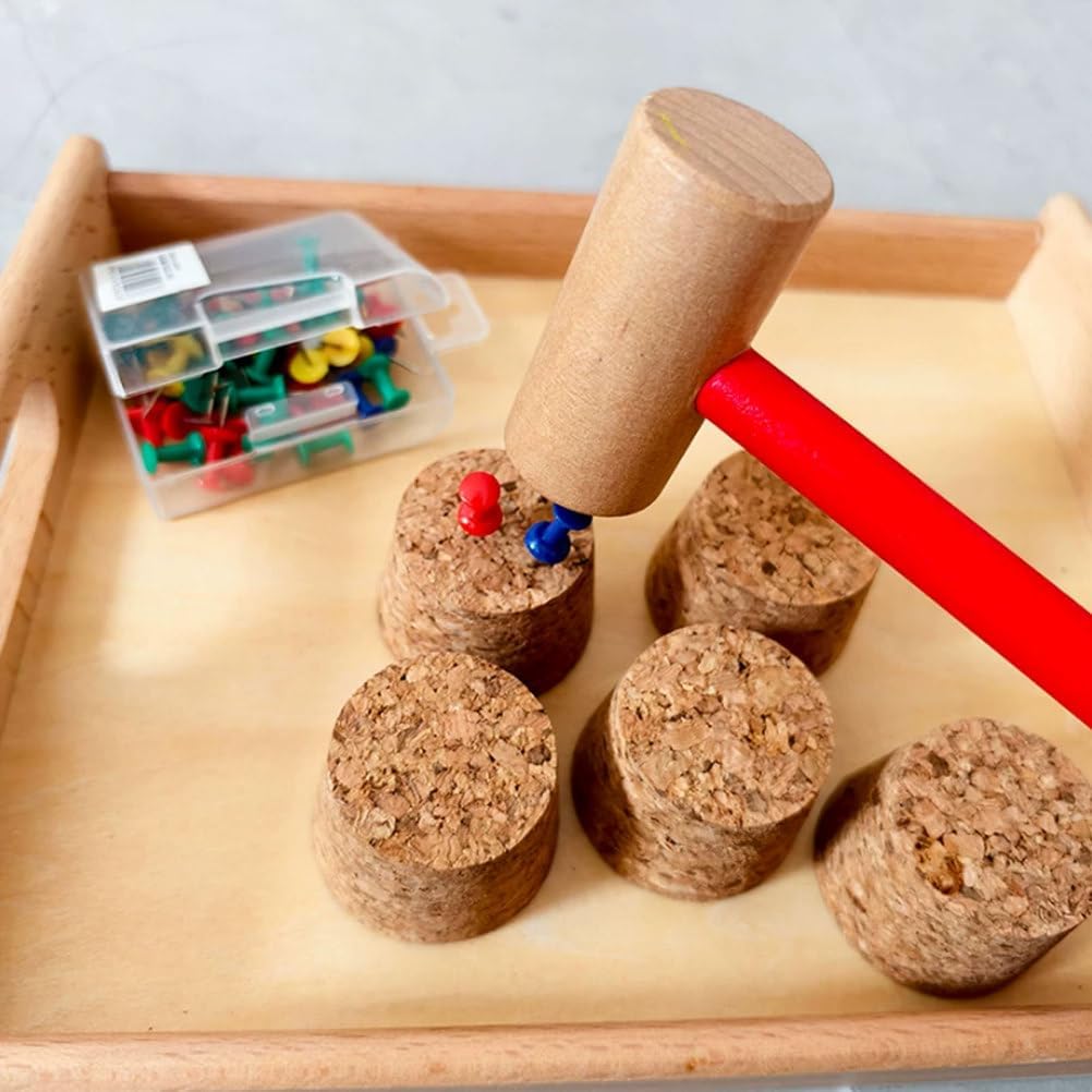 Montessori Daily Life Area Teaching Aids Hammering Work Practice Tools Hand-Eye Coordination Hammering Practice