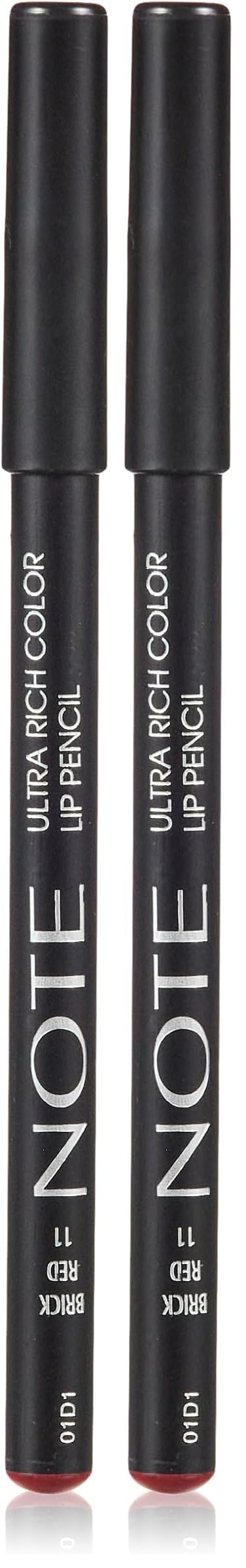 Note Ultra Rich Color Lip Pencil 11 Brick Red Dudak Kalemi, Kırmızı 2li paket
