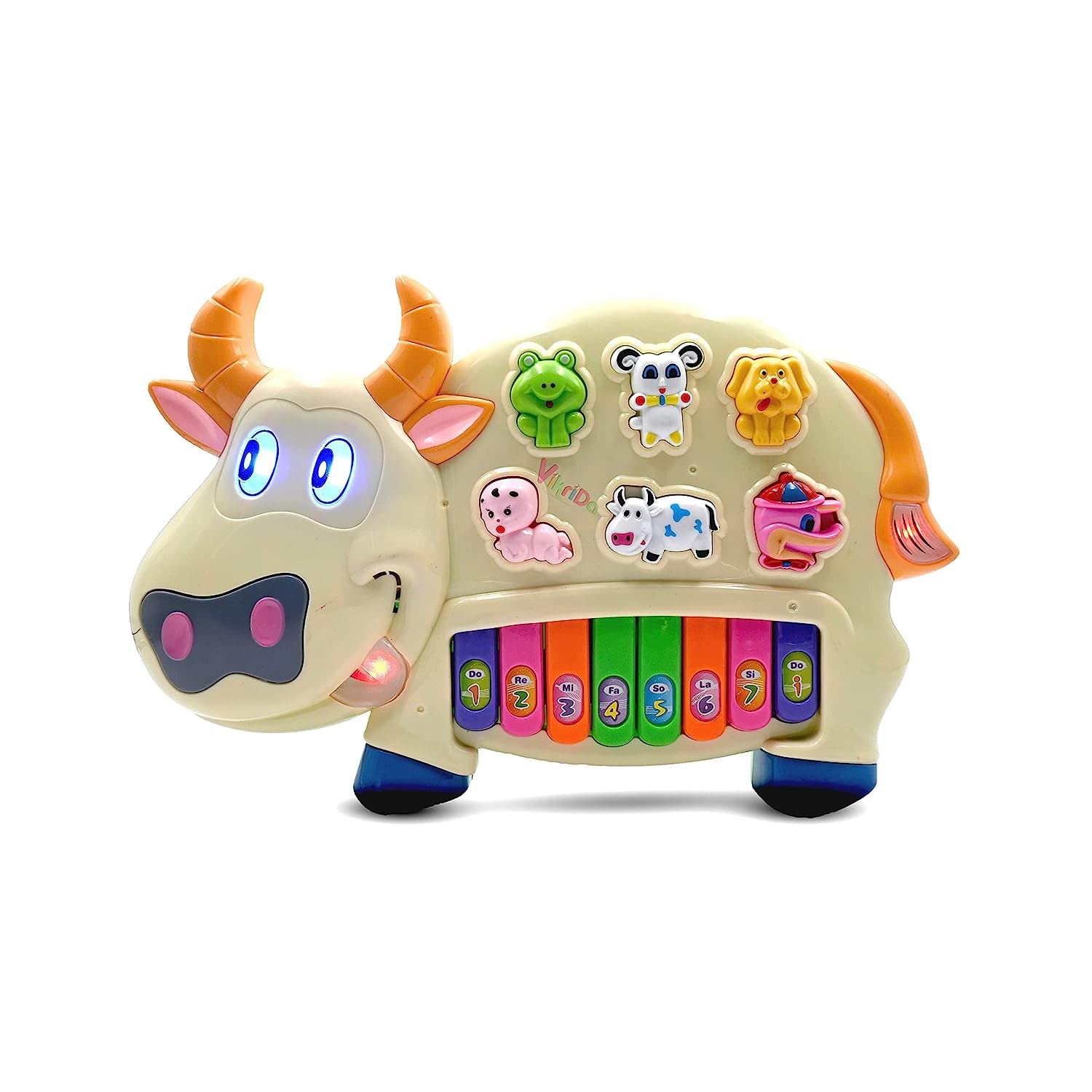 See full amazon price history chart for VikriDA Multicolor Musical Cow Piano Toy with Flashing Light & Sound for Kid, Early Development Musical Toy Plastic VikriDA Multicolor Musical Cow Piano Toy with Flashing Light & Sound for Kid, Early Development Musical Toy Plastic (B0BYZ1W2P2) Amazon Price History, Amazon Price Tracker