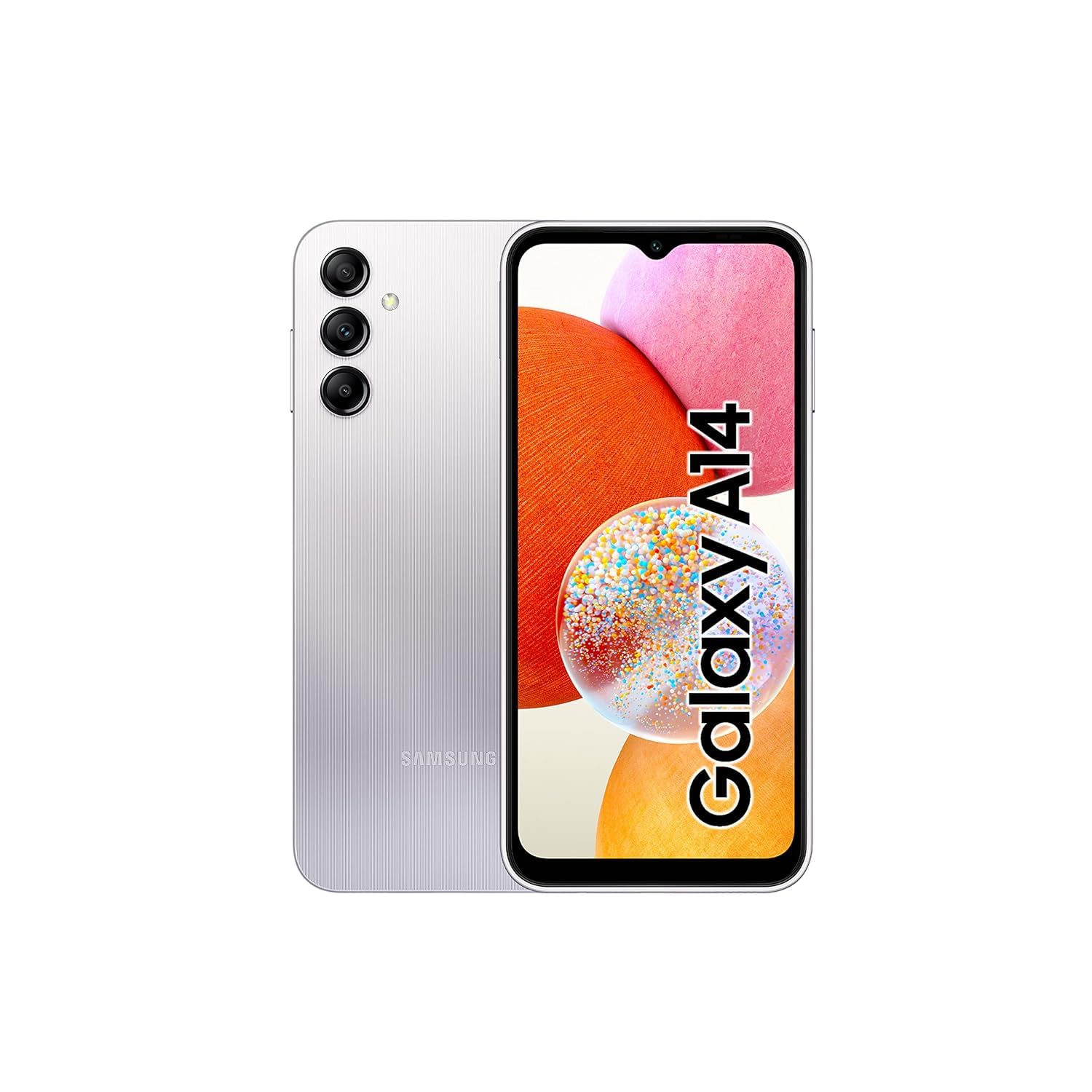 Samsung Galaxy A14 Dual SIM Android Smartphone, 4GB RAM, 128GB Storage, Silver (UAE Version)