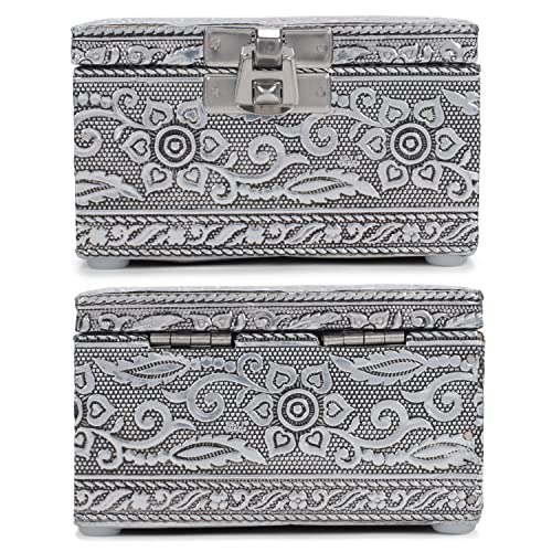 Cottage Garden XS9 Love You More Silver Color Metal Jewelry Keepsake Decorative Box thumb #4
