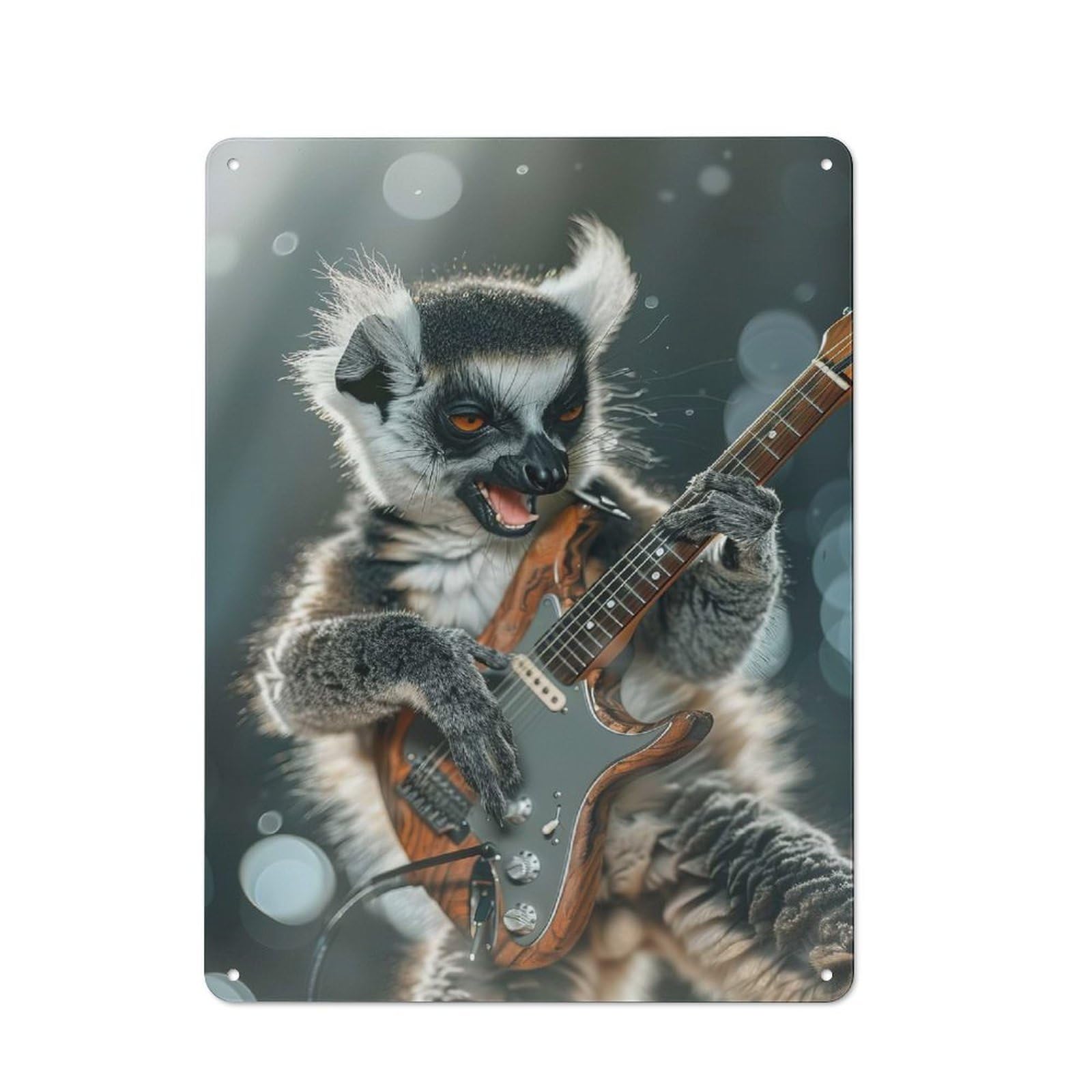 Junmoney Style-21 Vintage Tin Sign 40X30cm With Lemur Rock For Hallway Wall, For Home Interiors, Feature Walls And Decorative Displays