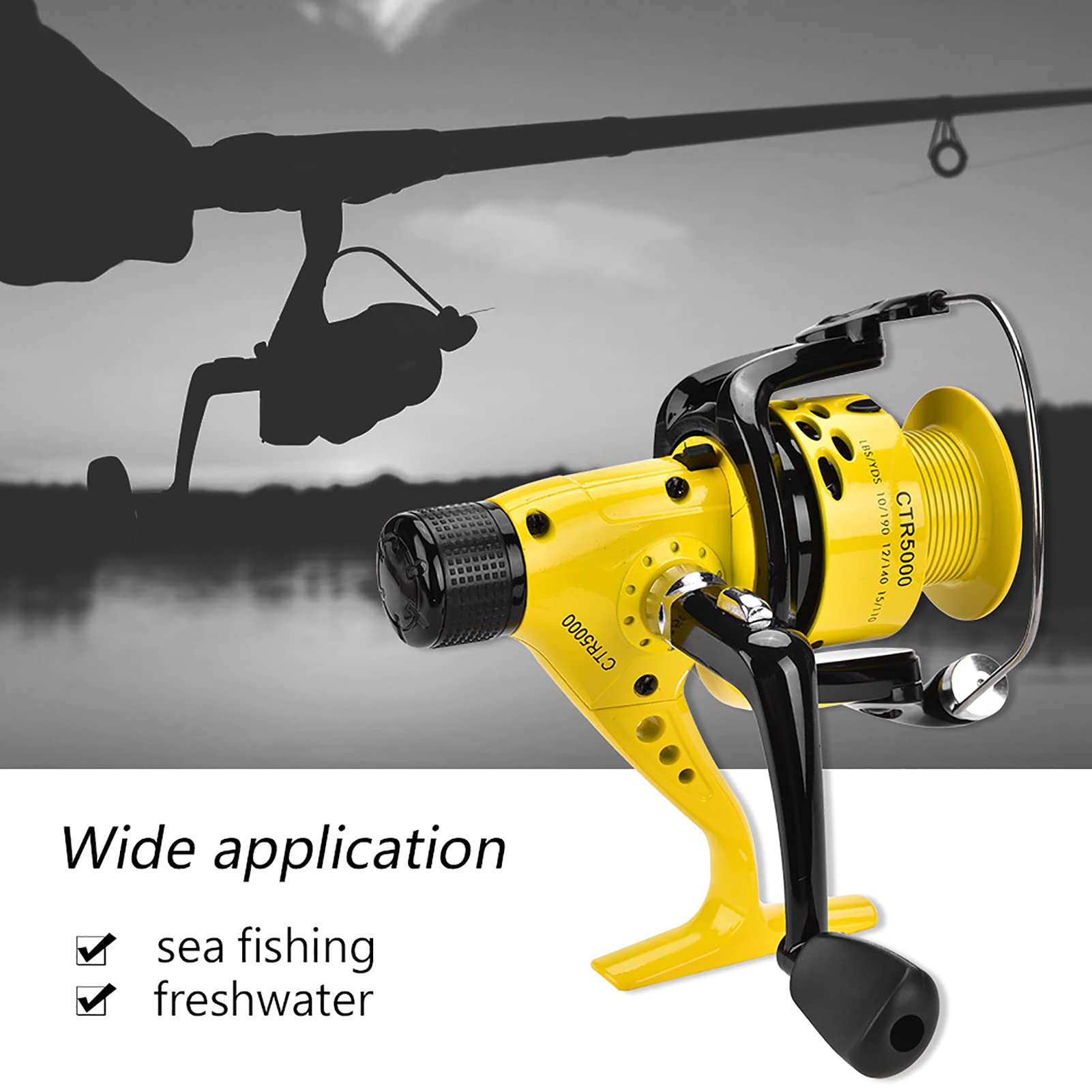 VGEBY Moulinet de pêche Baitcasting, Moulinet de Moulage magnétique centrifuge à 6 Vitesses, Moulinet à Double Frein, Moulinet de pêche à roulement 18 1(Main Gauche VGEBY Moulinet de pêche Baitcasting, Moulinet de Moulage magnétique centrifuge à 6 Vitesses, Moulinet à Double Frein, Moulinet de pêche à roulement 18 1(Main Gauche
