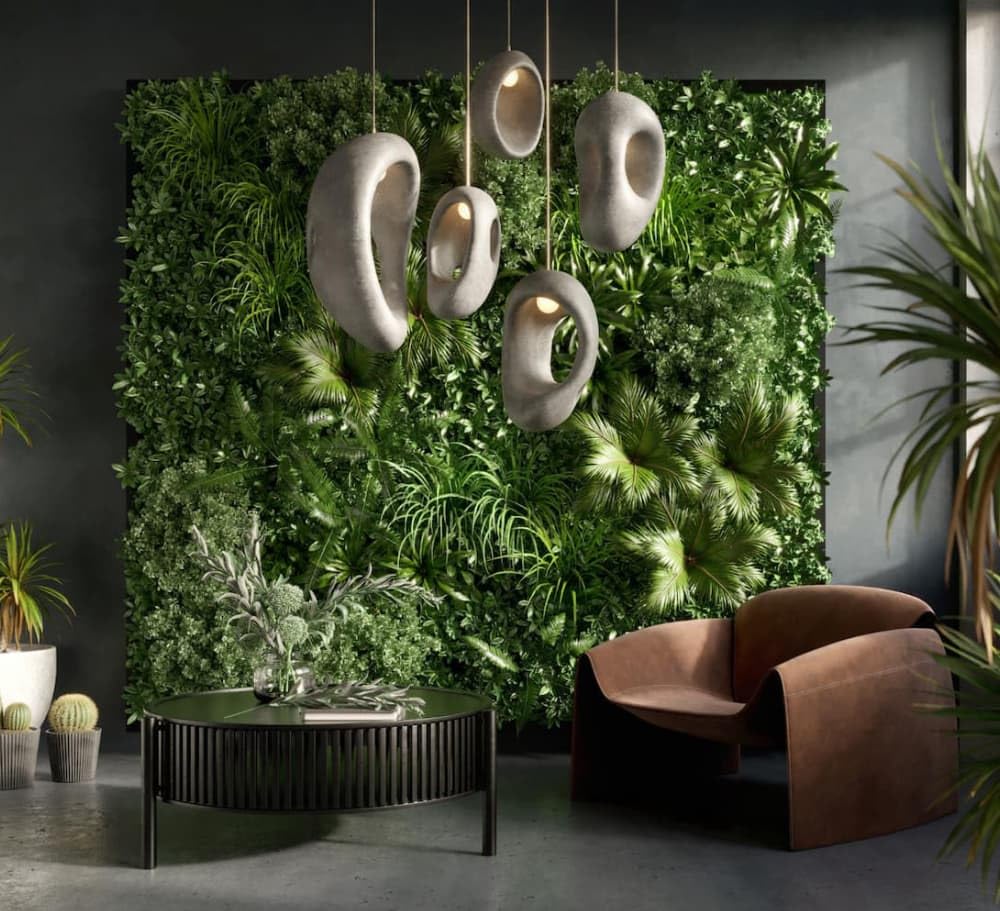 Parete vegetale artificiale per esterni Eden - Pannello di 100 x 100 cm - senza manutenzione - Decorazione per camera, ufficio e terrazza all'aperto con trattamento anti UV