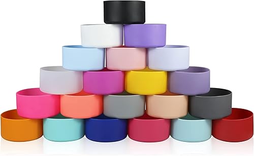 Miniatura 10 de VMINI - manga protectora de silicón, compatible con Hydro Flask y más botellas de agua, cubierta inferior antideslizante de 12  40 oz
