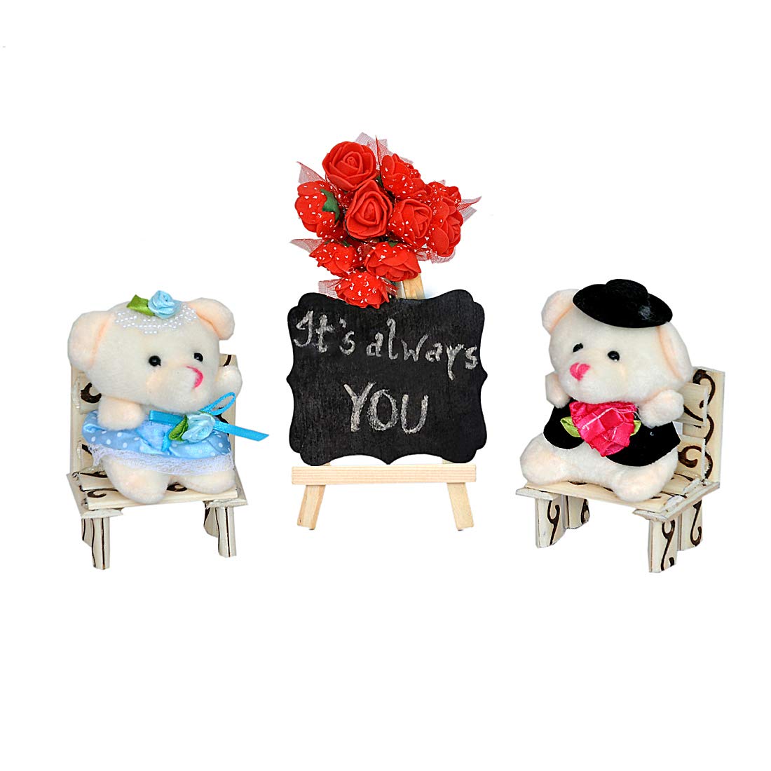 Newly Weds Couple Sit on Chair Will Deliver Your Message with Flower Bouquet to Your Love/Friend/Wife/Husband-picture-21