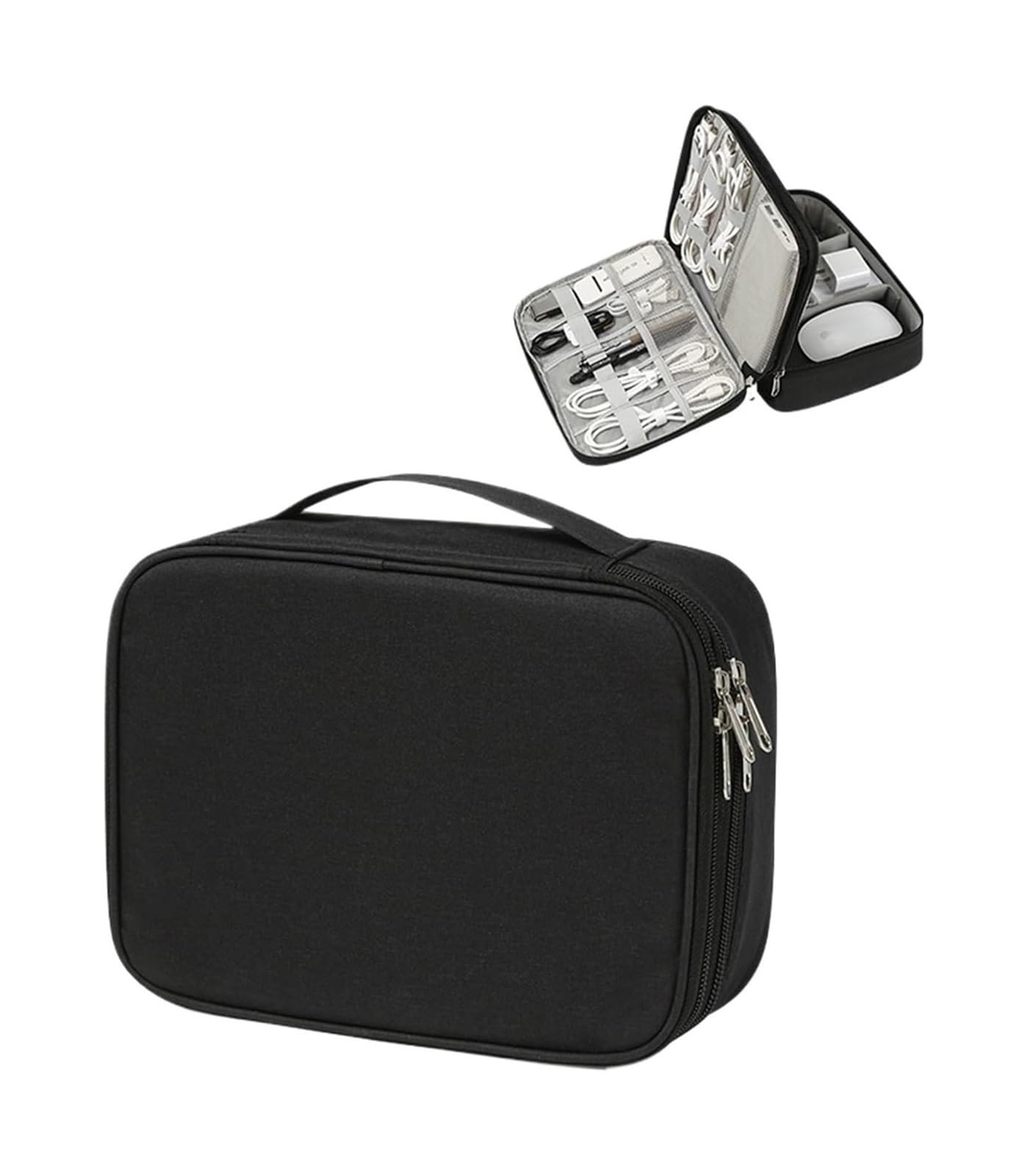 Borsa portacavi in ​​tessuto | Oxford impermeabile portatile 24,5x19,5x8,5 cm(Color 3)