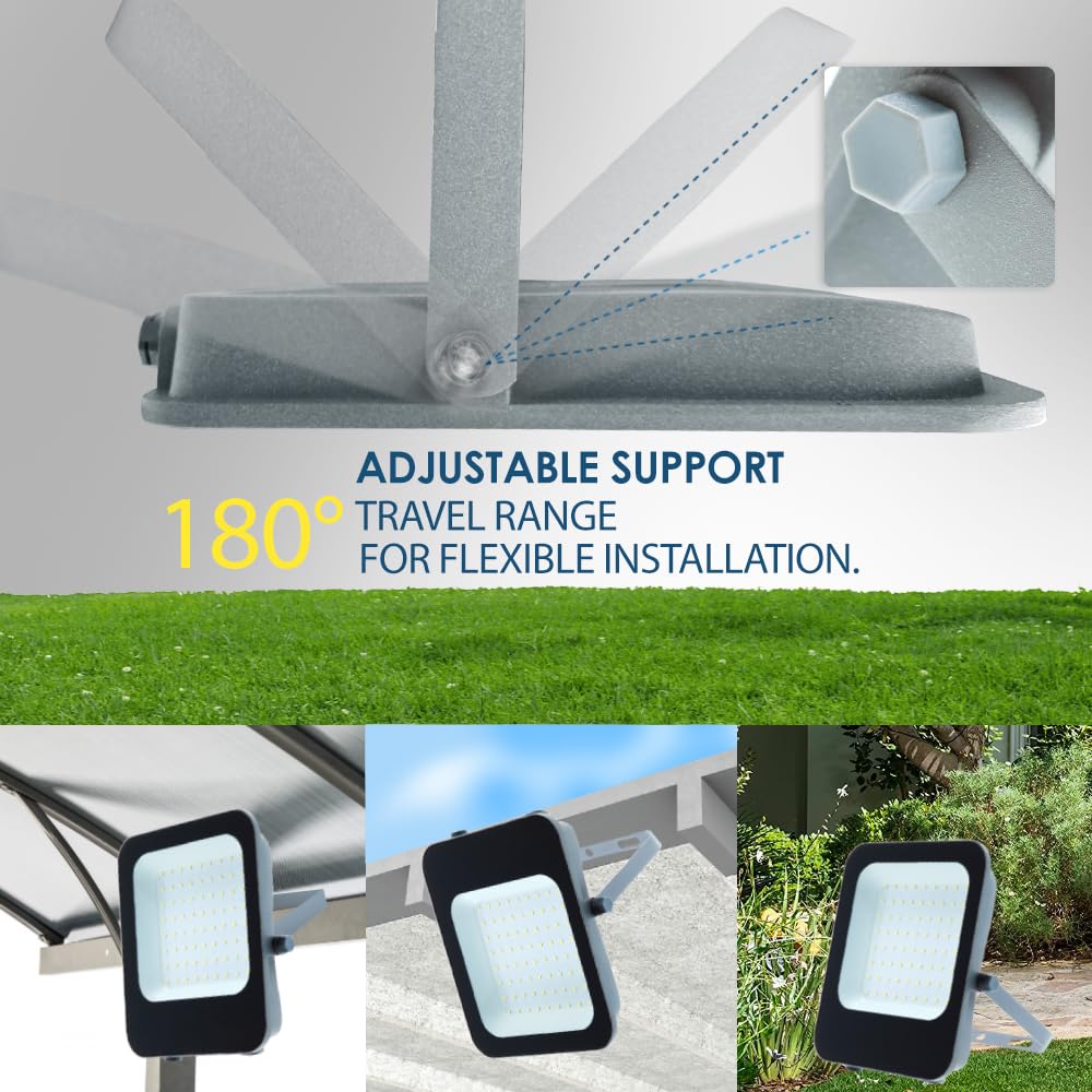M Ledme - Napoli LED-Strahler, 200 W, 24.000 Lumen, IP65 dimmbar, warmes Licht (3000 k), Außenbeleuchtung, für Garten, Hof, Parkplatz, Hotel, Schiffe usw.
