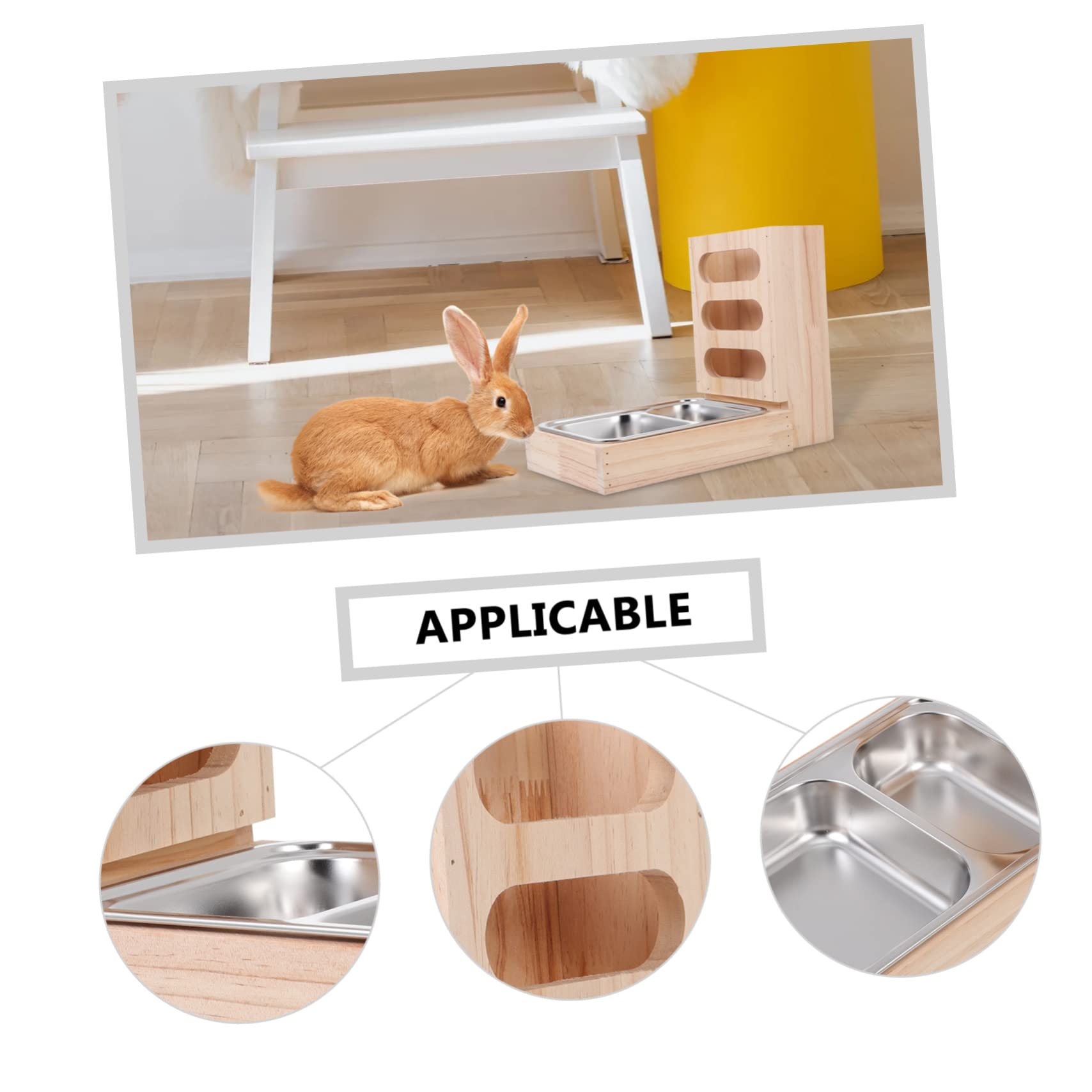 Râtelier à Foin pour Lapin, Bois et Acier Inoxydable