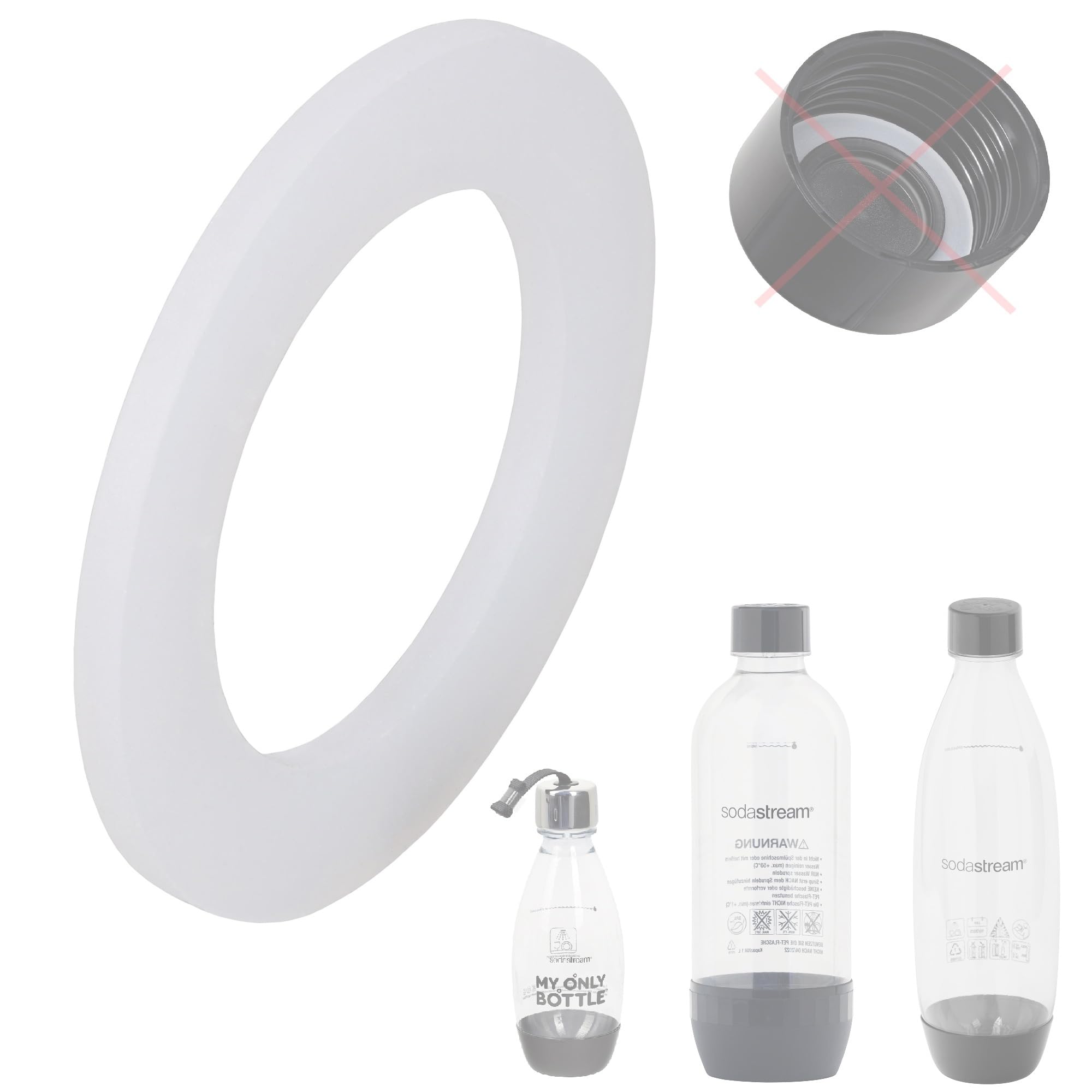 12 Pezzi Guarnizioni O-Ring Per Sodastream | Anelli Di Silicone Bianchi Per Bottiglie PET E Plastica | Ricambi Originali - Foto 8