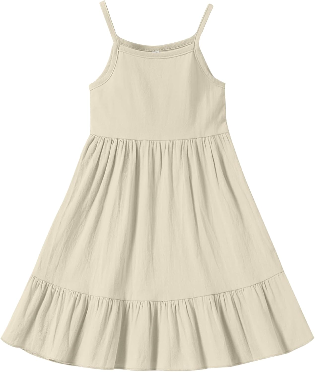 Baby Girl Toddler Dress Girls Summer Dresses Cotton Sleeveless Halter Tie Back Kid Ruffle Sundress Casual Party Beach