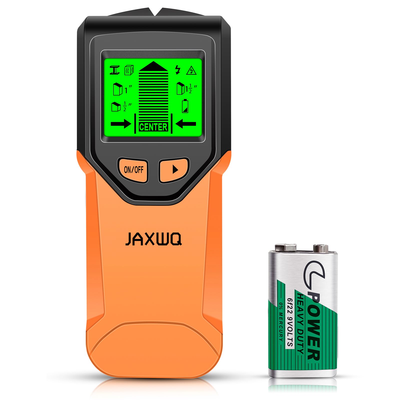 stud finder wall scanner - 5 in 1 stud finder tool w/smart chip and hd lcd display, stud detector beam finders for the center and edge of wood ac wire metal studs joist pipe (onion)