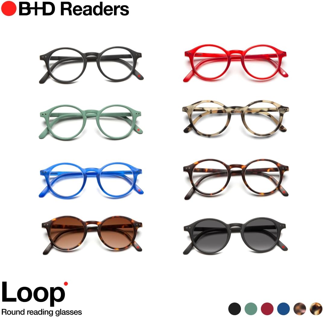 B + D Reading Glasses - Brand Loop Readers - Material Frame and Temple: PC soft touch - Temples with flex Unisex