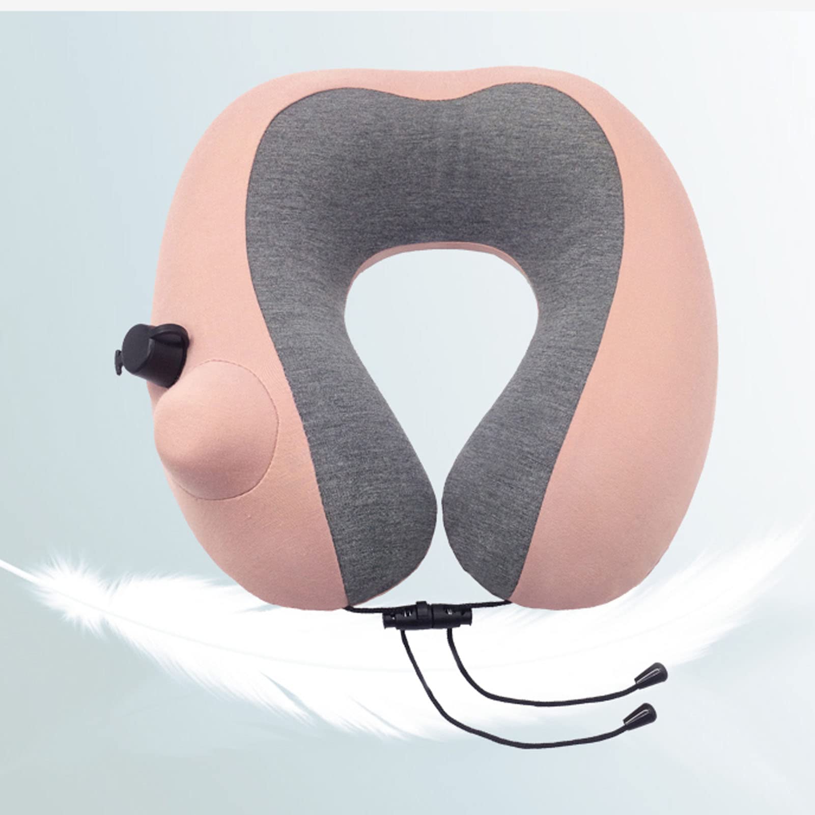 KANASI Cuscino da viaggio gonfiabile per il collo, design a forma di U pressogonfiabile con custodia per il comfort del sonno dell'auto in aereo