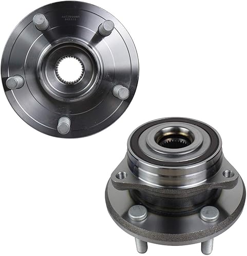 Autoround 513324 Conjunto de rodamiento de cubo de rueda delantera para Jeep Grand Cherokee 2011-2019, Dodge Durango 2011-2020 5 lengüetas (paquete