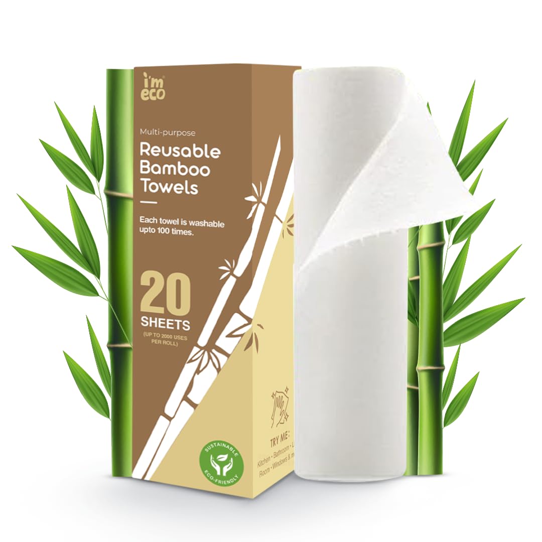 See full amazon price history chart for IMECO Reusable Bamboo Kitchen Towel/Tissue Roll (Reusable upto 2000 times)- 20 sheets|Soft & Highly absorbent| Ecofriendly-No Trees Cut| Better alternative to Paper Tissue Roll IMECO Reusable Bamboo Kitchen Towel/Tissue Roll (Reusable upto 2000 times)- 20 sheets|Soft & Highly absorbent| Ecofriendly-No Trees Cut| Better alternative to Paper Tissue Roll (B0D9QRDPTF) Amazon Price History, Amazon Price Tracker
