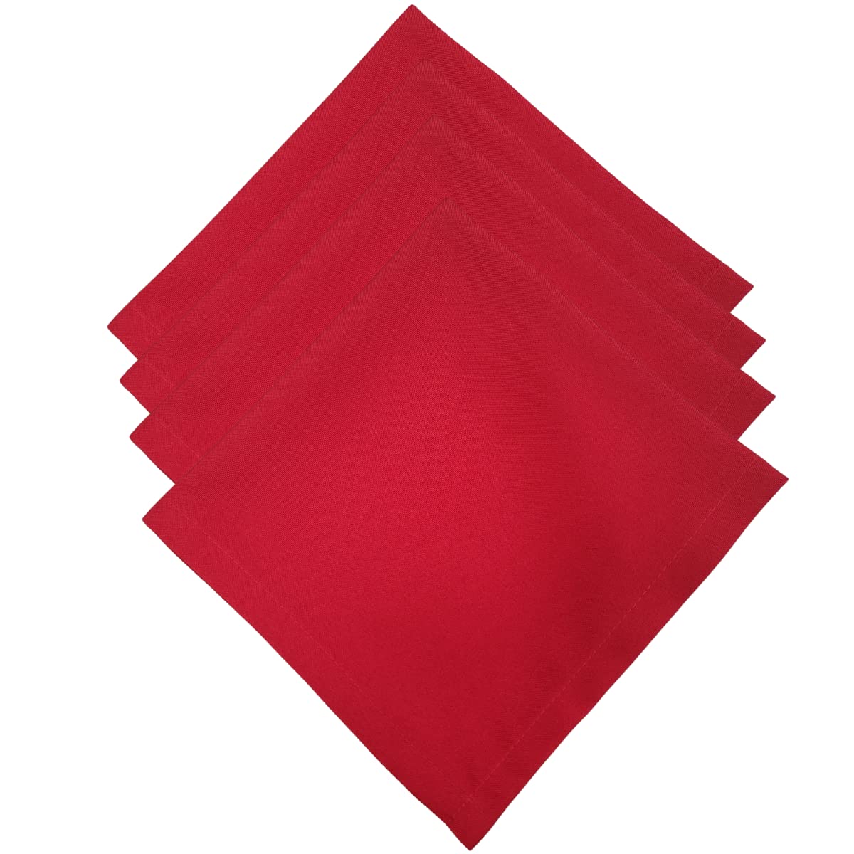 Maison charlôSet of 4 100% Synthetic Cloth Napkins 16" by 16" | Reusable Napkins, Dining Table Decor | Soft Durable Dinner Napkins for Everyday Gatherings, Thanksgiving | Red