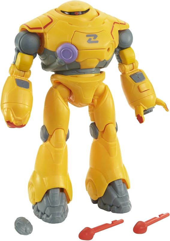 Mattel Disney y Pixar Lightyear Figura de acción y accesorios, juguete robot Zyclops equipado con batalla con proyectiles, acción de explosión y expulsión