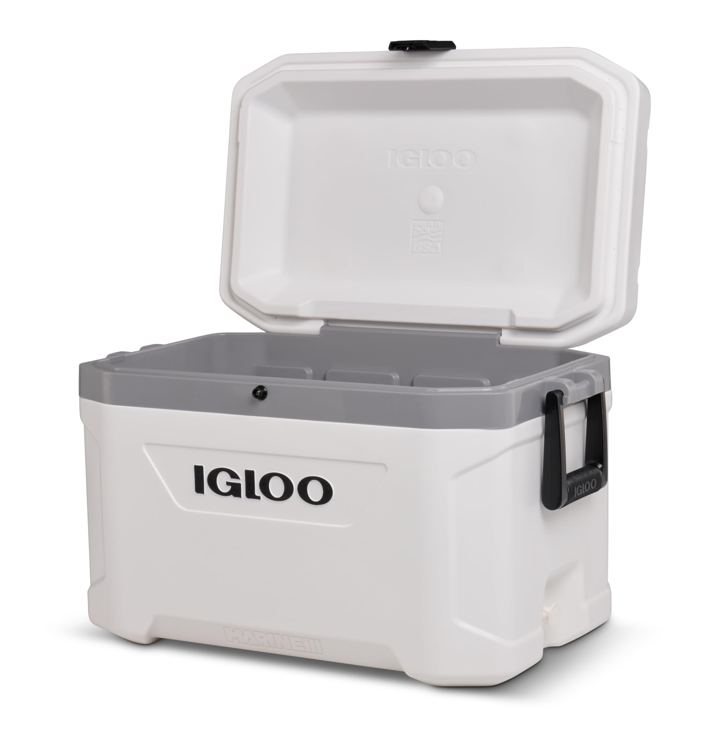 Igloo Marine Ultra 70 Qt Cooler - Passive Kühlbox 66L THERMECOOL - Weiß | THERMECOOL-Isolierung - UV-Filter - Rutschfeste Griffe - Speziell für Boote und den Einsatz am Wasser entwickelt