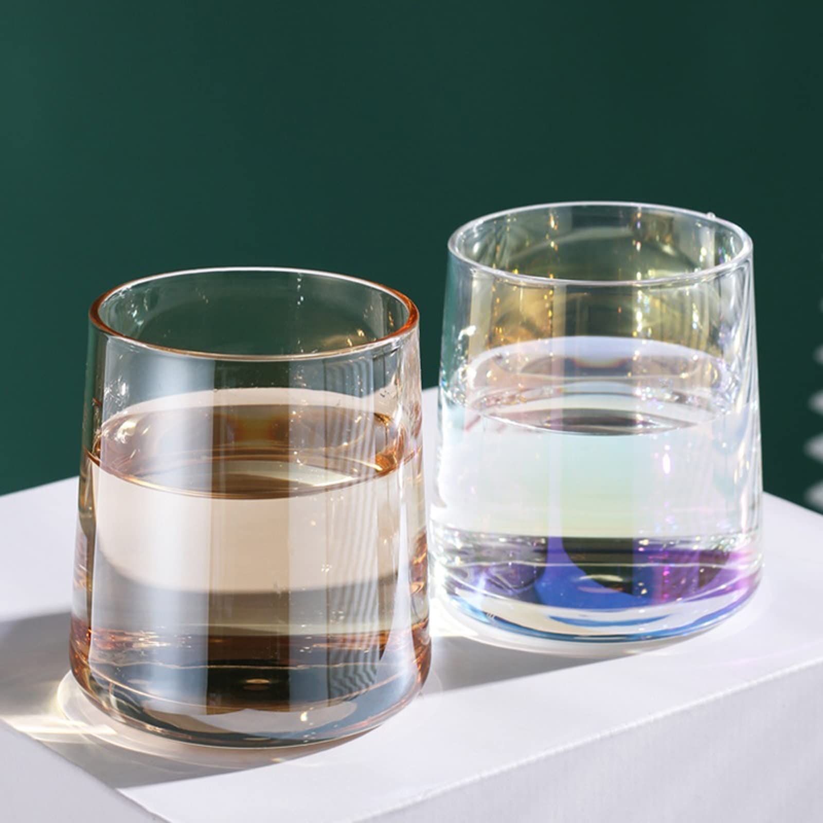 Okulary wodne 4 szt Szklanki do picia Prosta domowa szklanka do wody Szklanka do soku Szklanka do whisky Szklanka do wina Kubek do picia Szklanki kuchenne Szklane kubki (Kolor: 1) (Mosiądz)
